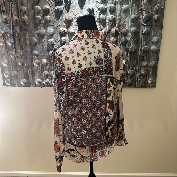 ⭐️ Guess Patchwork Floral Shirt - Red and Cream - Picture 5 of 10